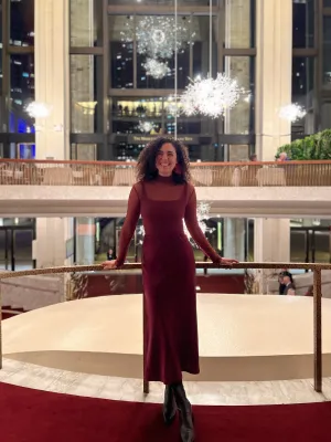 Amal Draped Satin Skirt in Burgundy