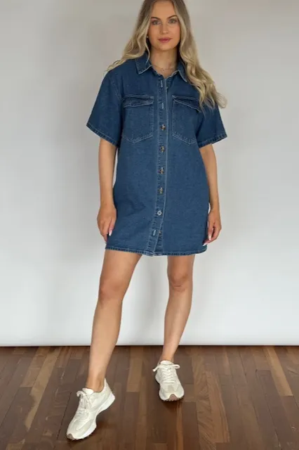 Amelia Denim Dress Indigo