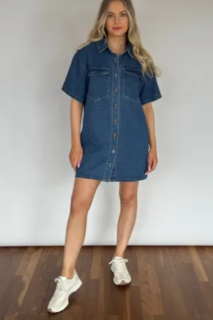 Amelia Denim Dress Indigo