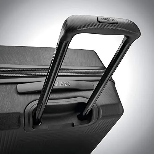 American Tourister Stratum XLT Expandable Hardside Luggage with Spinner Wheels, Jet Black, Checked-Large 28-Inch