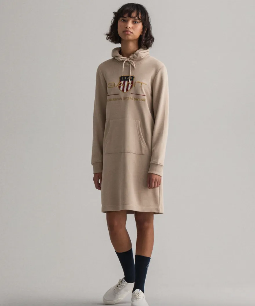 Archive Shield Hoodie Dress - Dry Sand