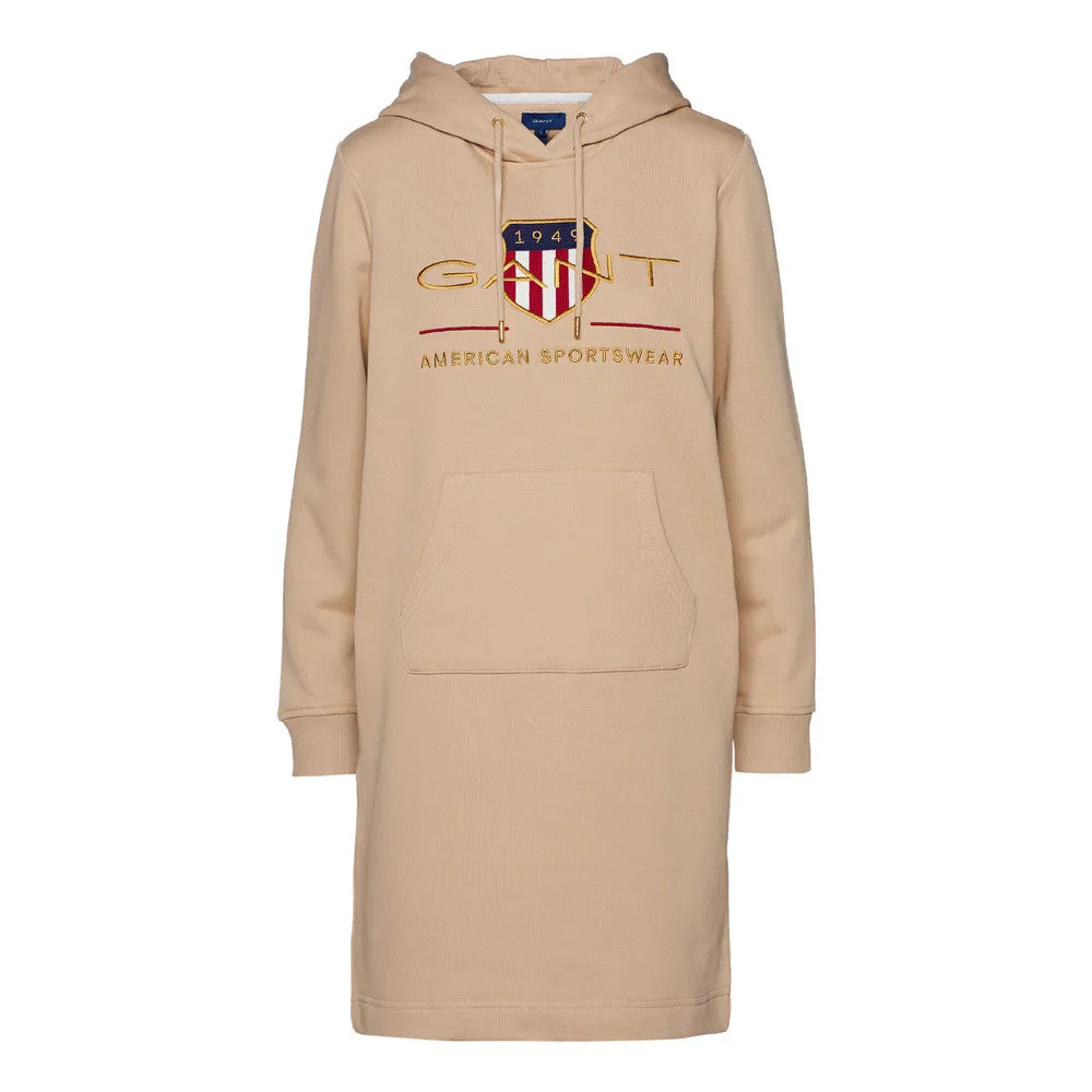Archive Shield Hoodie Dress - Dry Sand