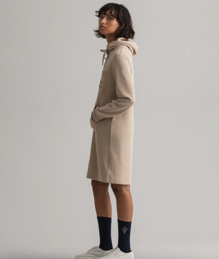 Archive Shield Hoodie Dress - Dry Sand