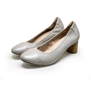 Barani Classic Leather 5cm Heels Perforated 9032 Khaki
