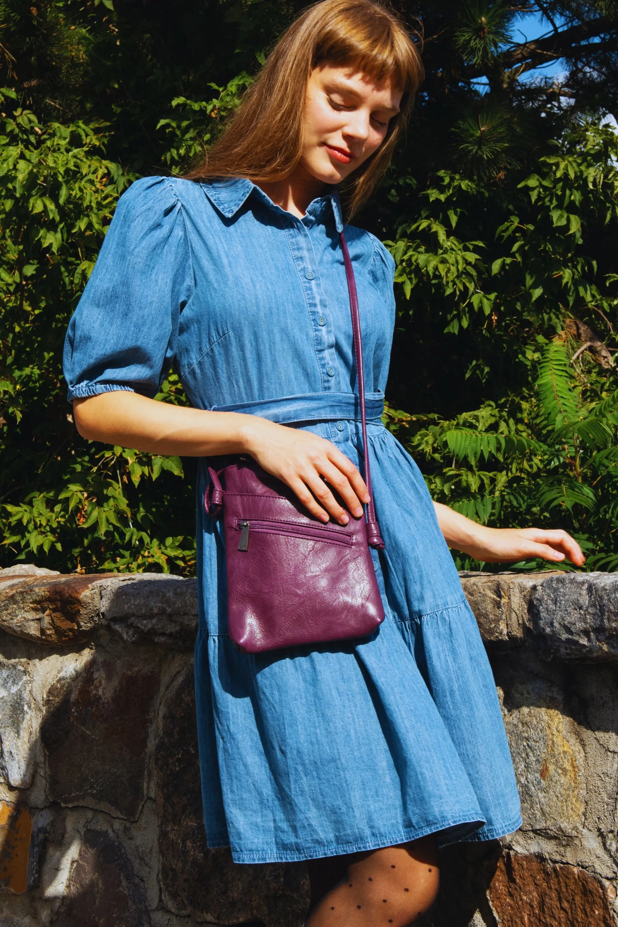 Bella Denim Shirt Dress Short Sleeve Button Down Tie Waist Pockets