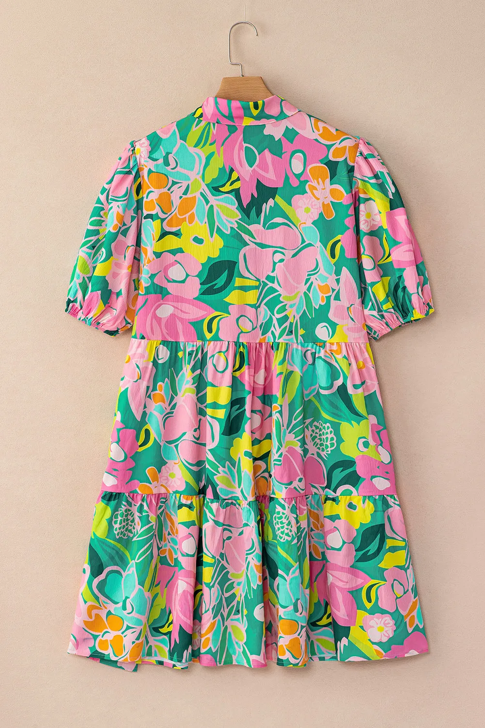 Brynleigh Floral Puff Sleeve Babydoll Dress