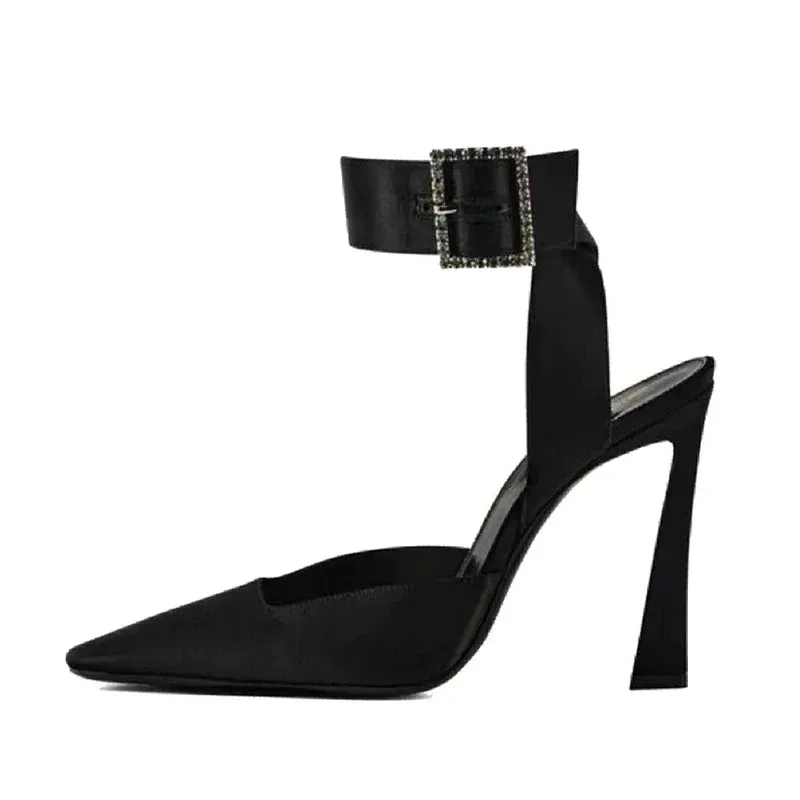 Buckle Strap Thin Heels Sandal Shoes