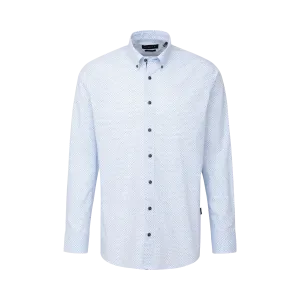 Bugatti Easy Care Long Sleeve Blue Shirt