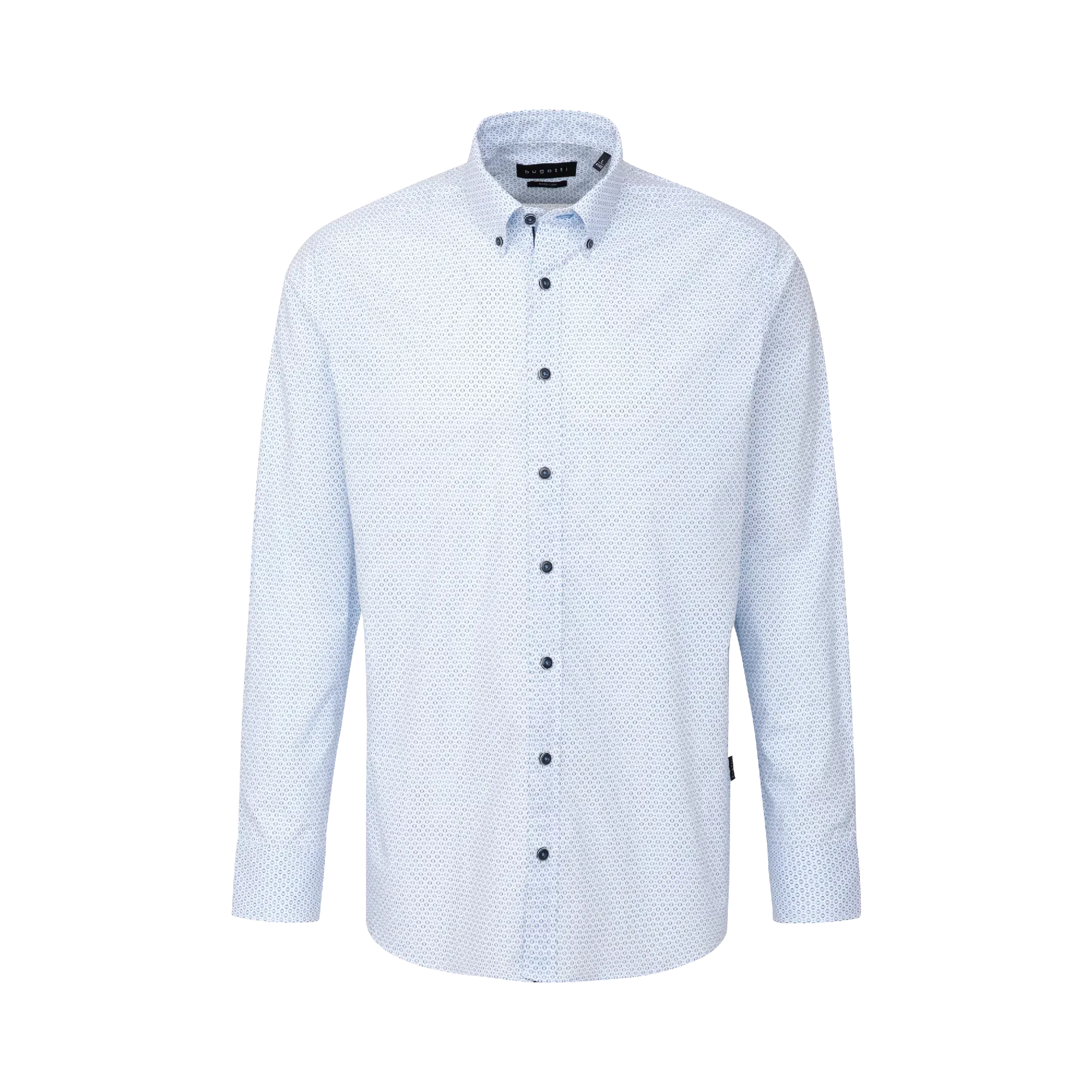 Bugatti Easy Care Long Sleeve Blue Shirt