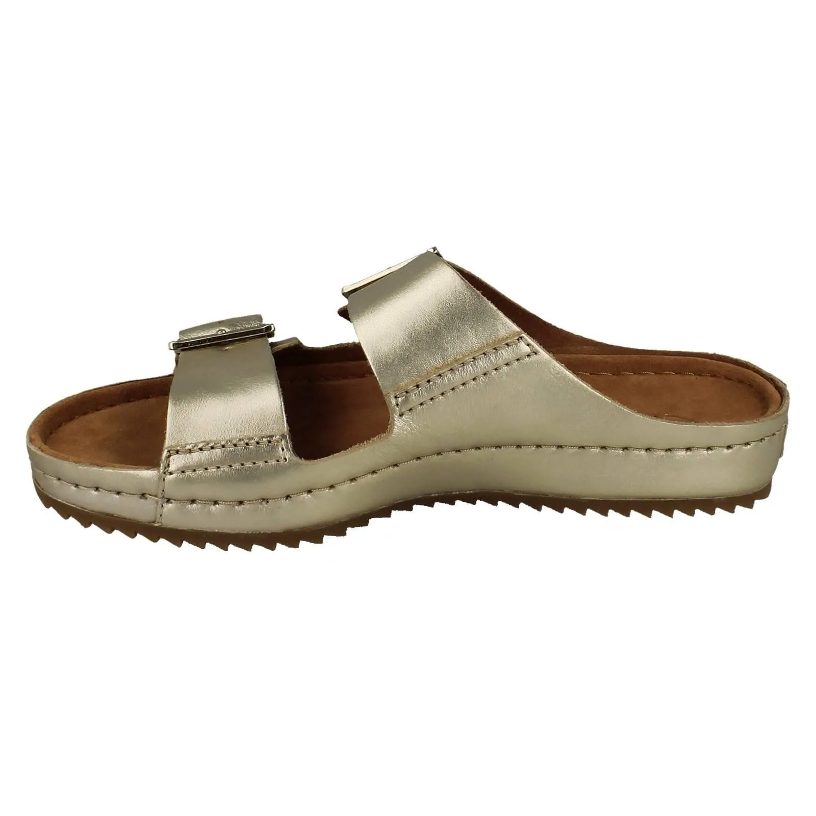 Clarks Womens Sandal Brookleigh Sun Champagne Leather