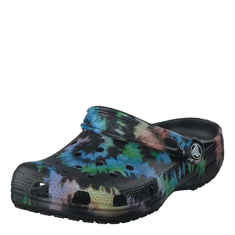 Classic Tie Dye Graphic Clog K Black/black