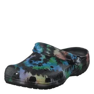 Classic Tie Dye Graphic Clog K Black/black