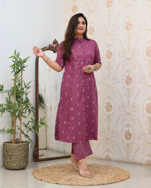 Cotton A-line Casual Coord Set