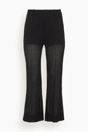 Credo Check Cropped Trouser in Black