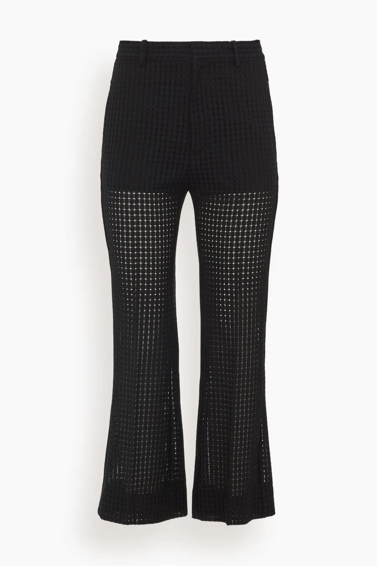 Credo Check Cropped Trouser in Black