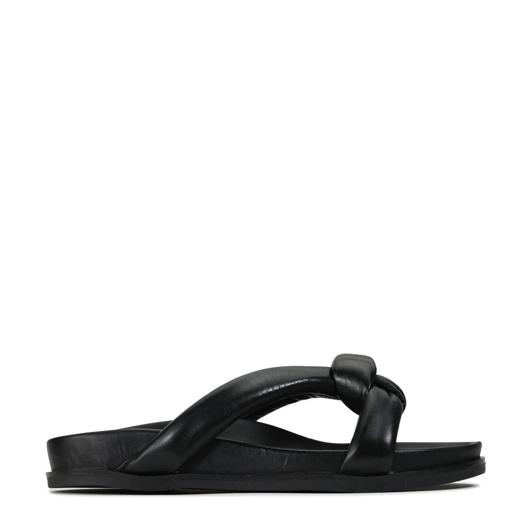 CROSSED SLIDE SANDALS