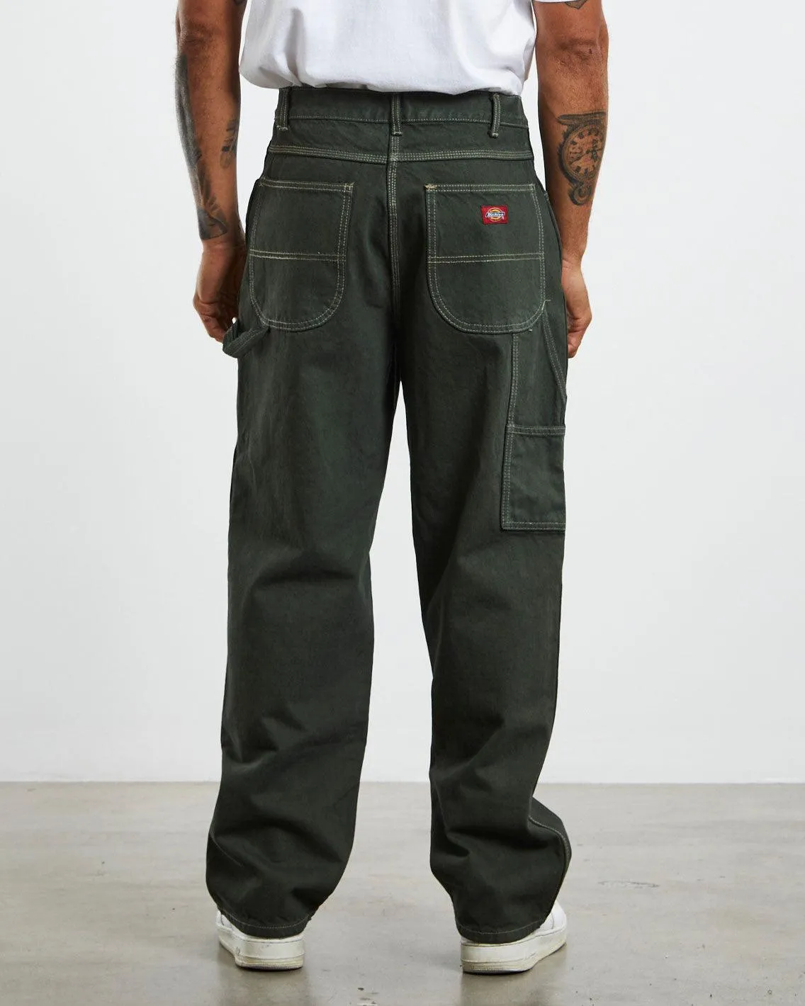 Dickies - Relaxed Fit Carpenter Duck Jean - Rinsed Moss