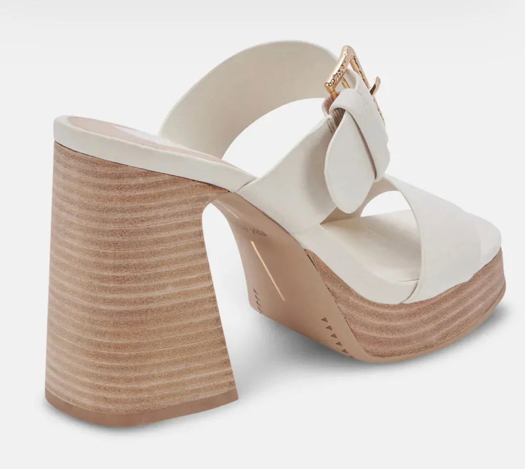DOLCE VITA LANDRY HEELS - IVORY NUBUCK