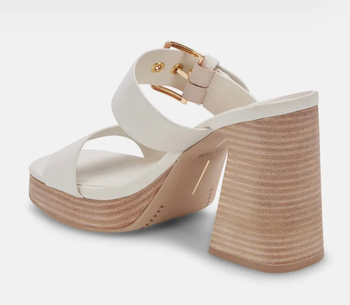 DOLCE VITA LANDRY HEELS - IVORY NUBUCK