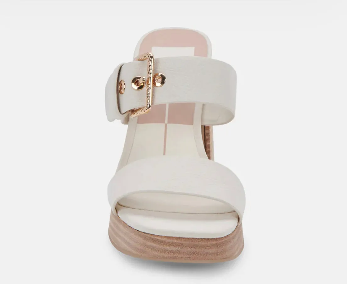 DOLCE VITA LANDRY HEELS - IVORY NUBUCK