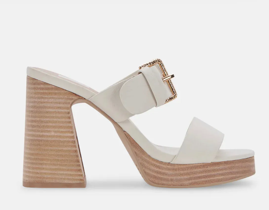DOLCE VITA LANDRY HEELS - IVORY NUBUCK