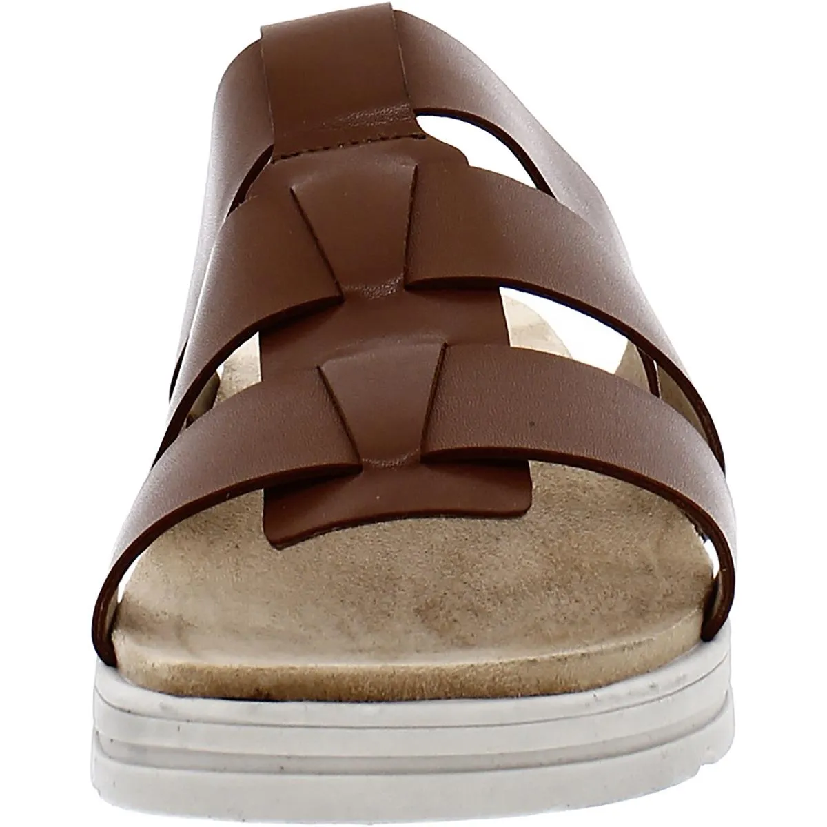 Easy Spirit Womens Salana  Faux Leather Slip On Strappy Sandals