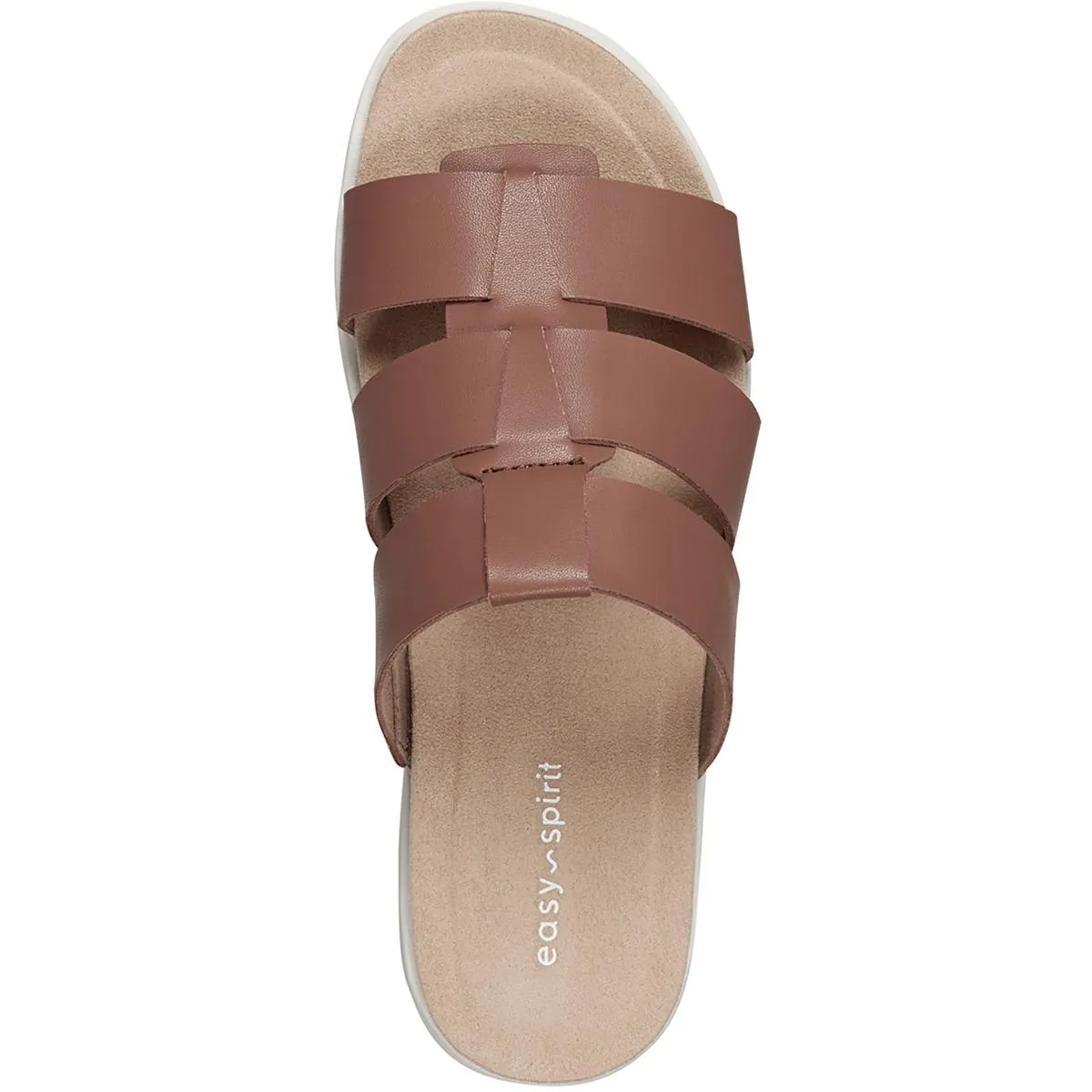 Easy Spirit Womens Salana  Faux Leather Slip On Strappy Sandals