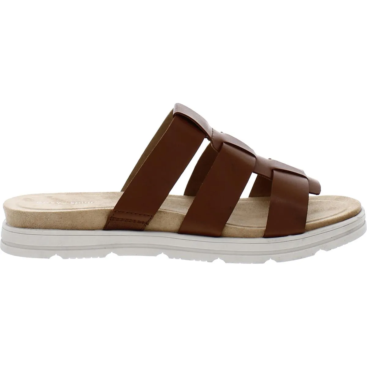 Easy Spirit Womens Salana  Faux Leather Slip On Strappy Sandals
