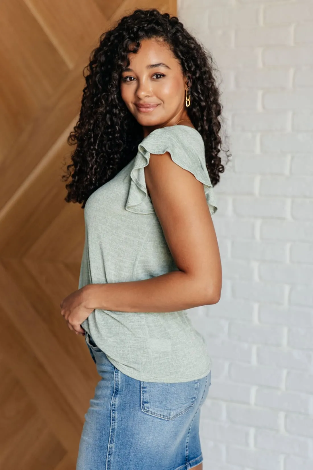 Effortless Flutter Sleeve Top
