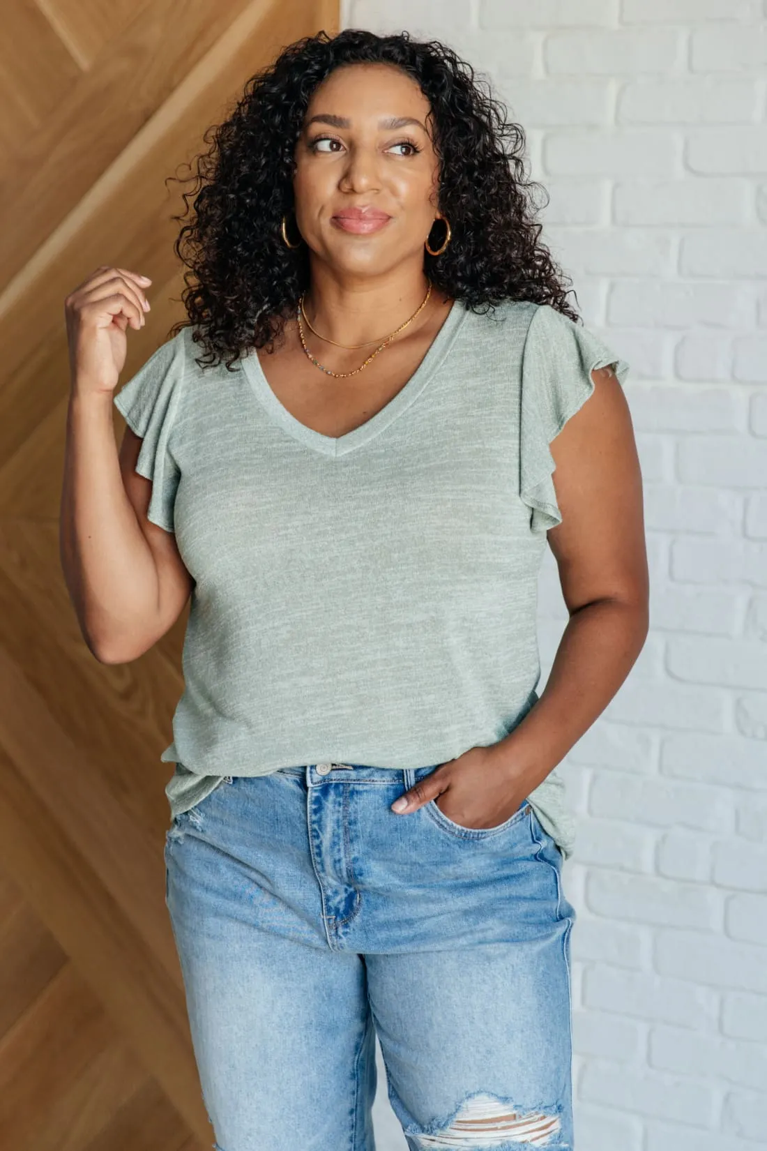 Effortless Flutter Sleeve Top