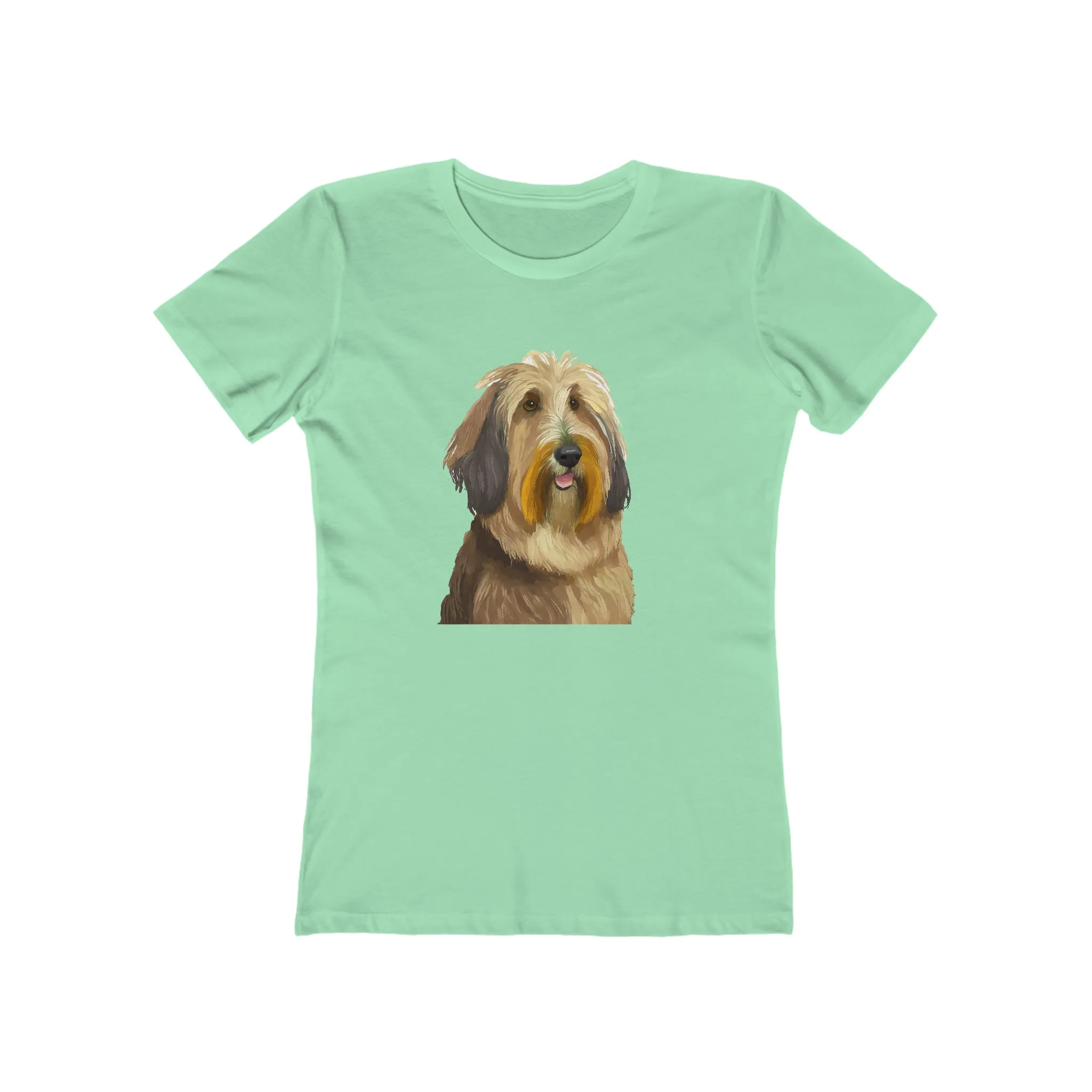 Elegant Bergamasco Sheepdog Women's Fitted Ringspun Cotton Tee