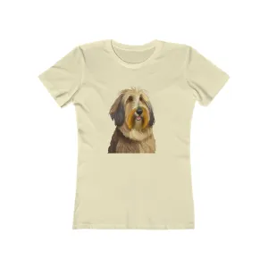 Elegant Bergamasco Sheepdog Women's Fitted Ringspun Cotton Tee