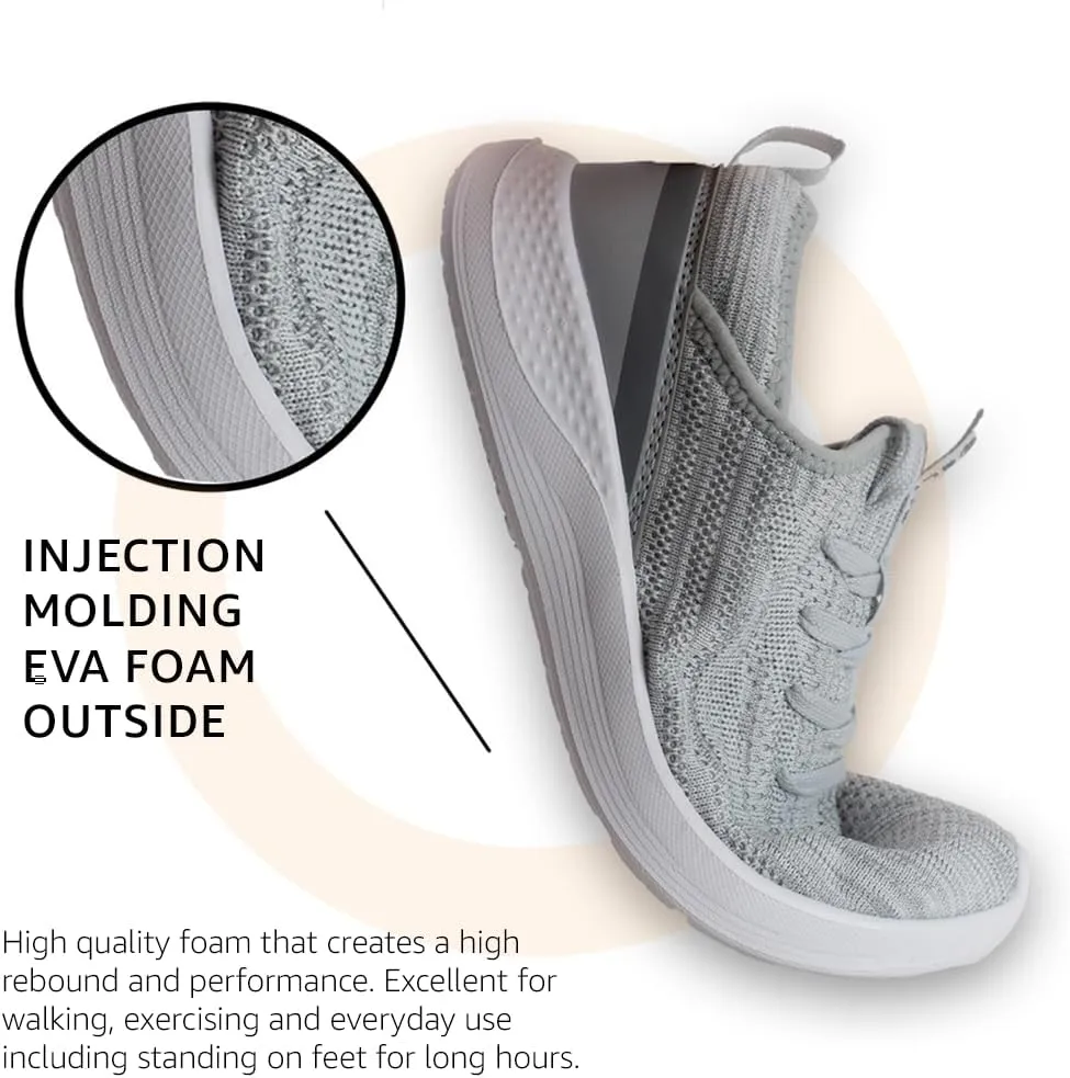 ELITE Womens Shoes | Black, Grey, or White Sneakers for Women | Fits Comfortably | Great for Standing, Walking, The Gym, and Exercising | Lightweight and Breathable