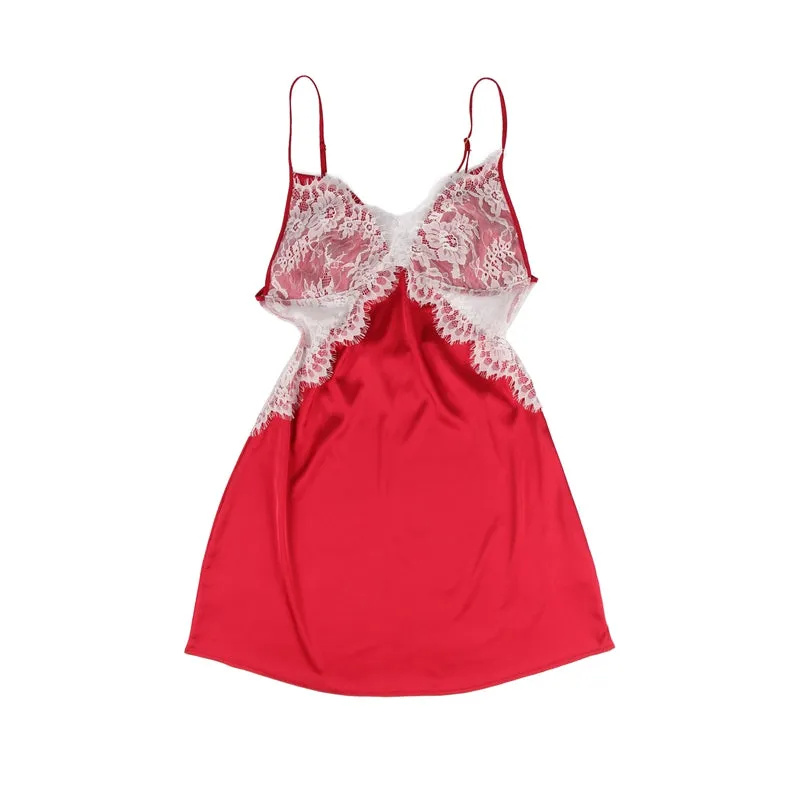 Eyelash Lace & Satin Slip
