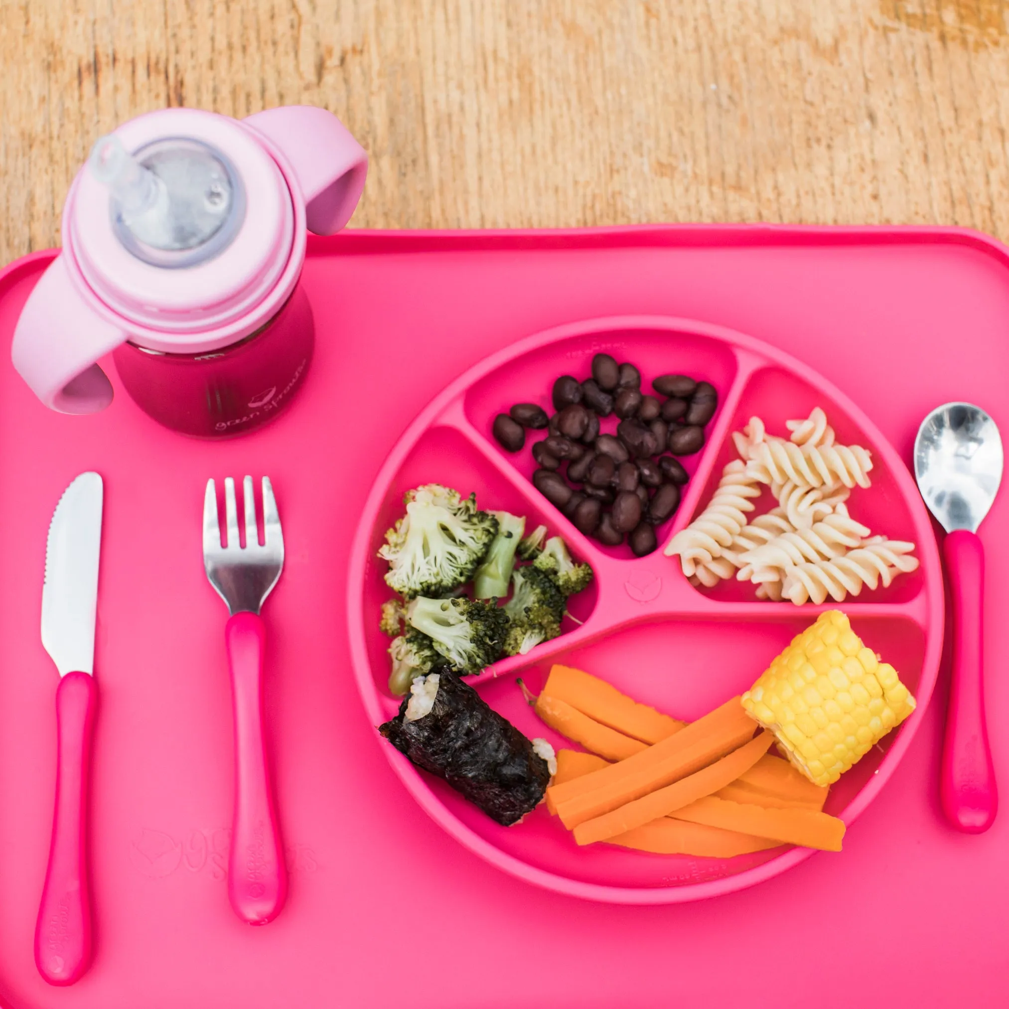 Finger Food Platemat-Pink-6mo 
