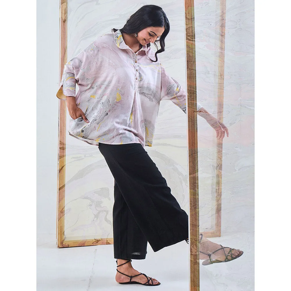 Gulaal Black Cotton Flared Pant