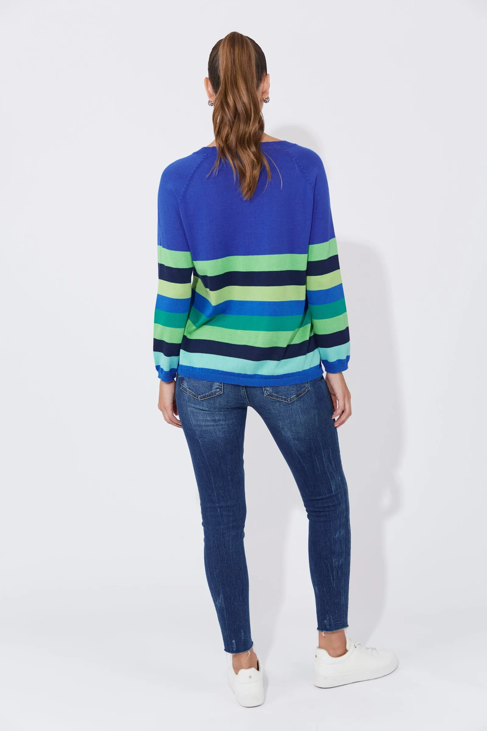 Haven Florida Stripe Jumper in Cobalt