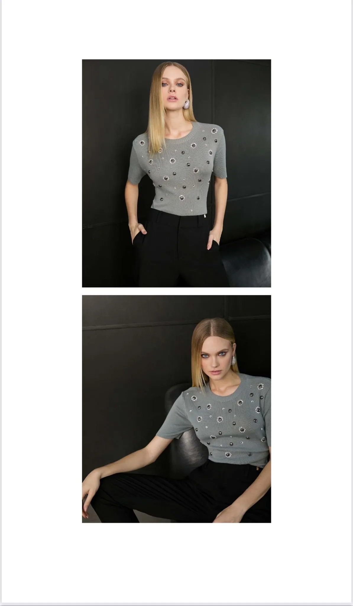 Isa Paes - Embroidered Knit Blouse