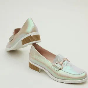 Jose Saenz Taupe Leather Loafers
