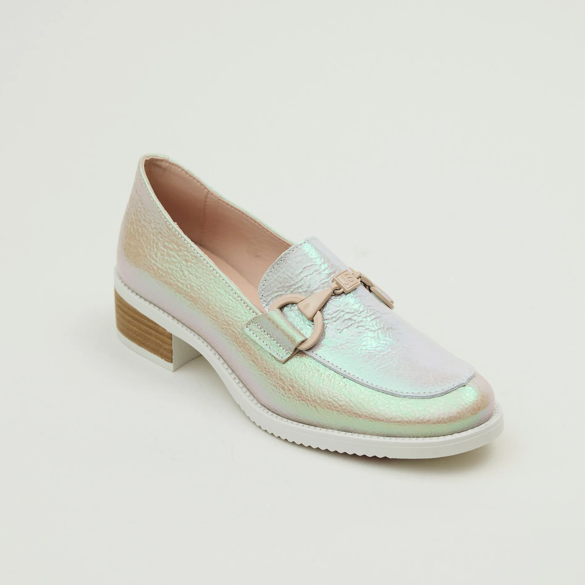 Jose Saenz Taupe Leather Loafers