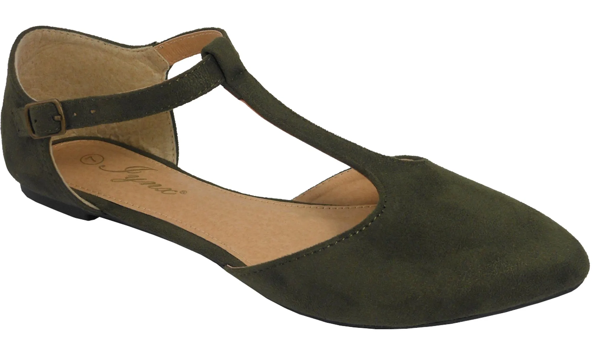 Jynx Women's Mary Jane T-Strap Pointed Toe Ballet Flat
