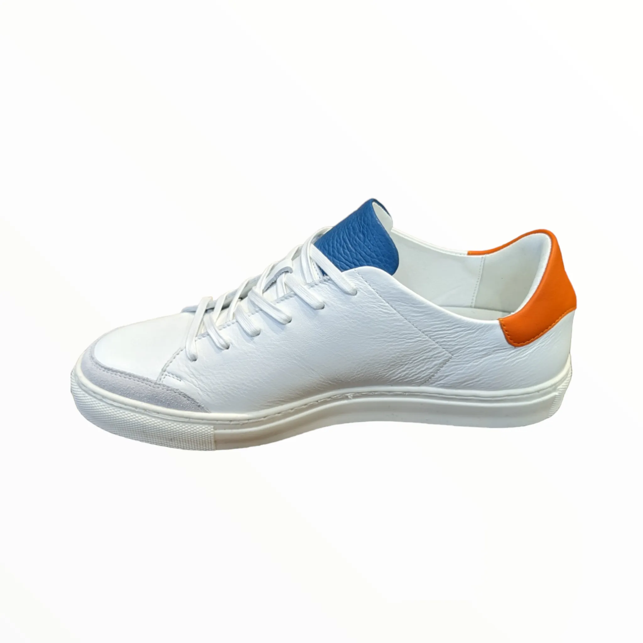 Lacuzzo Luxury Italian Smart Leather Trainers White