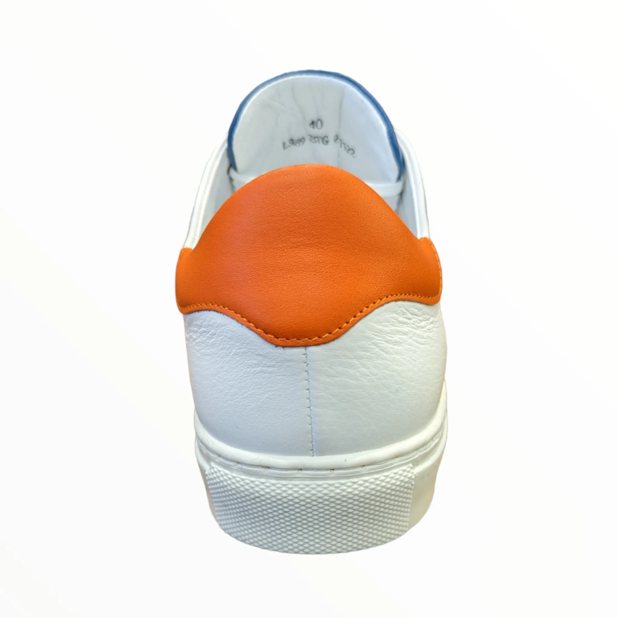 Lacuzzo Luxury Italian Smart Leather Trainers White