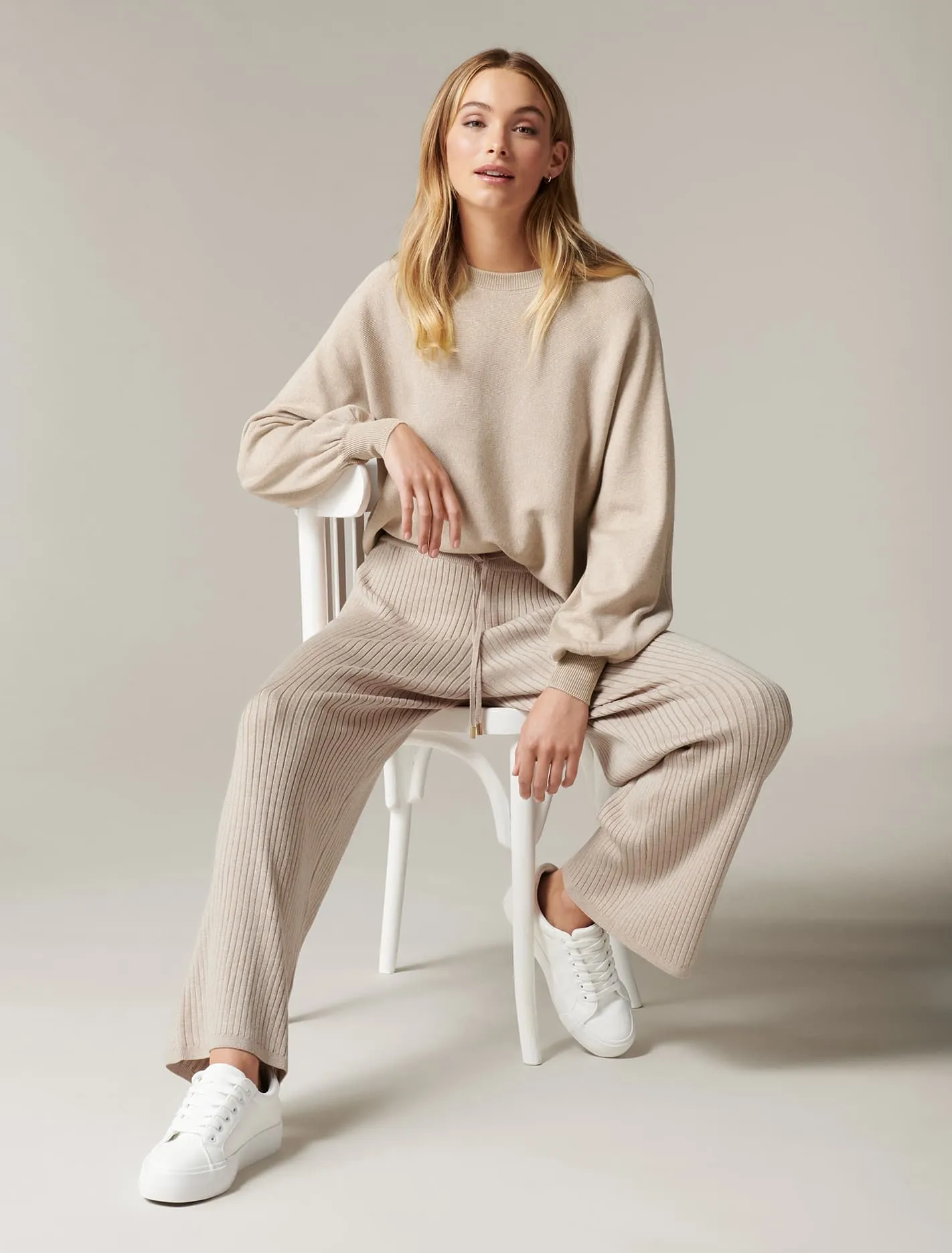 Lara Loungewear Batwing Knit Jumper