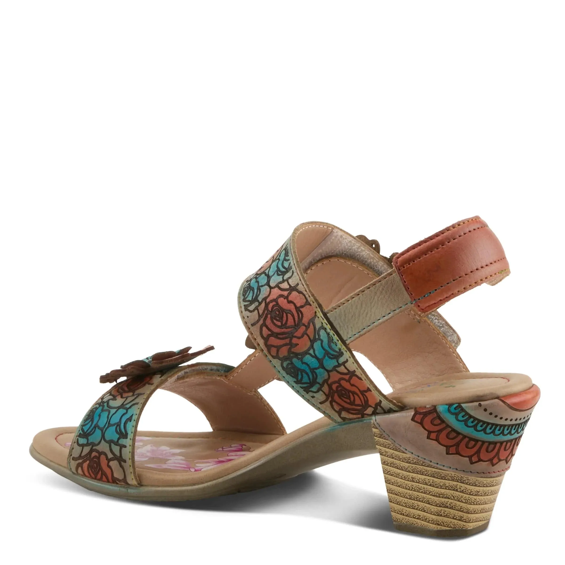 L'Artiste Women's Salira Heeled Sandals- Grey Multi