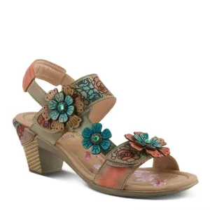 L'Artiste Women's Salira Heeled Sandals- Grey Multi