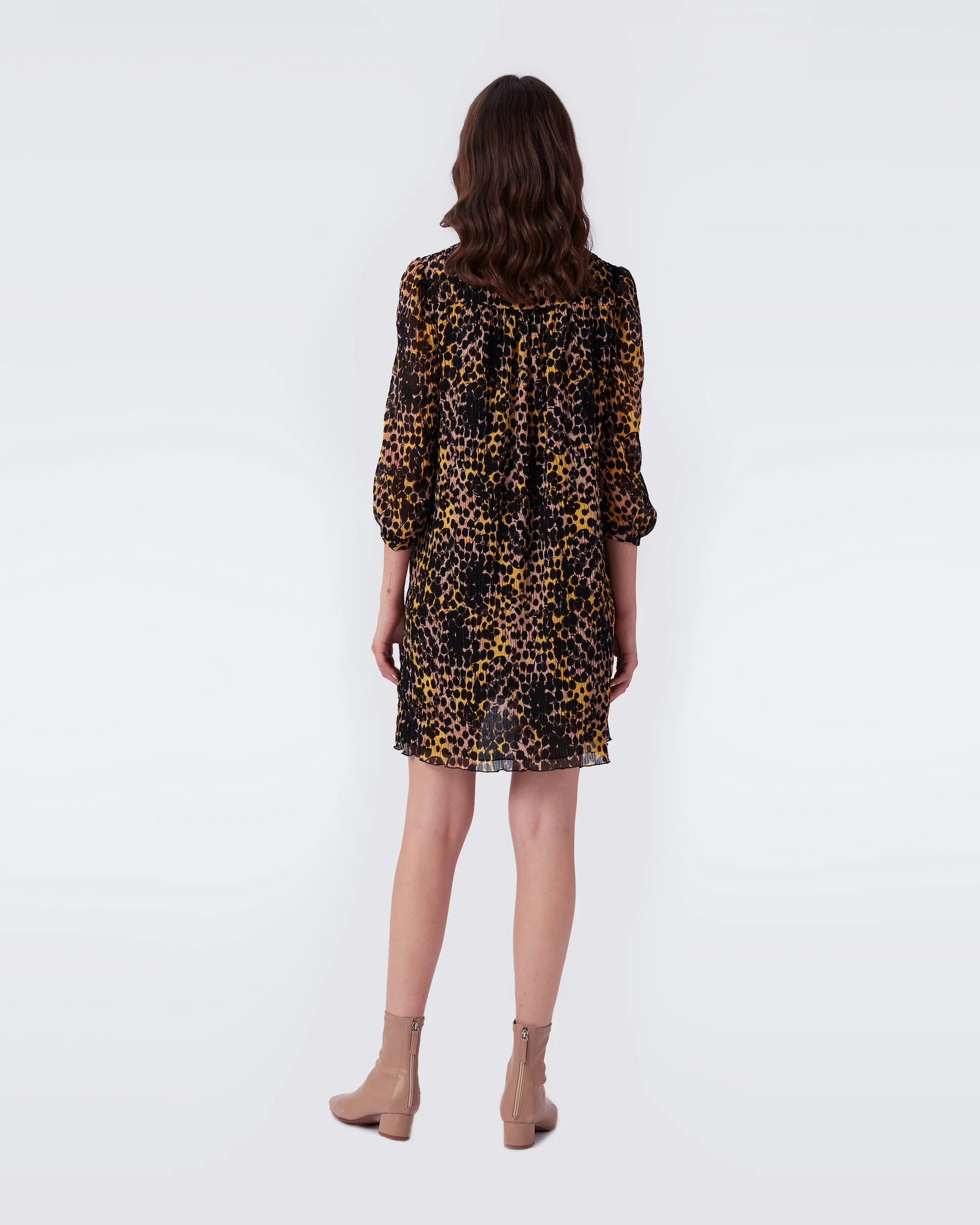 Layla Shirt Dress In Ink Dots
