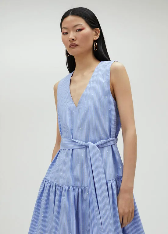 LOLA CASADEMUNT PINSTRIPE DRESS 2516025 125