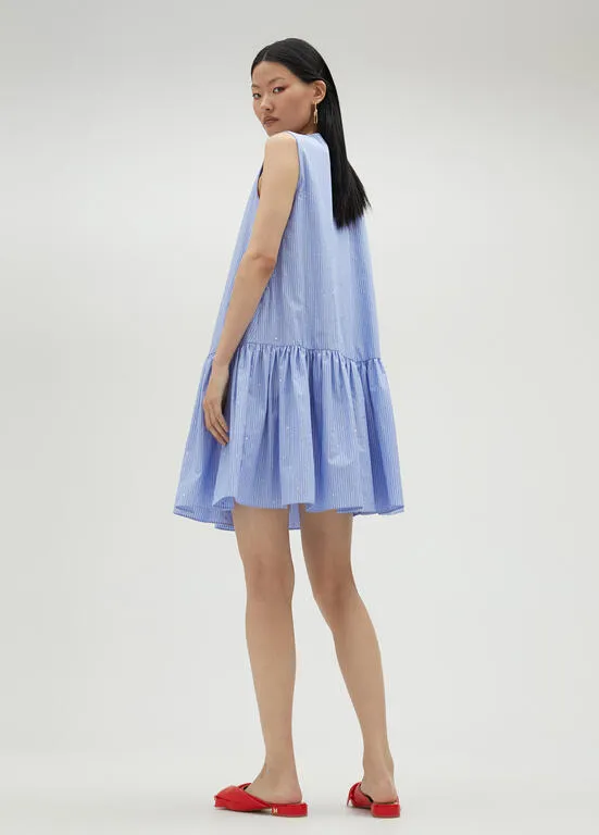 LOLA CASADEMUNT PINSTRIPE DRESS 2516025 125