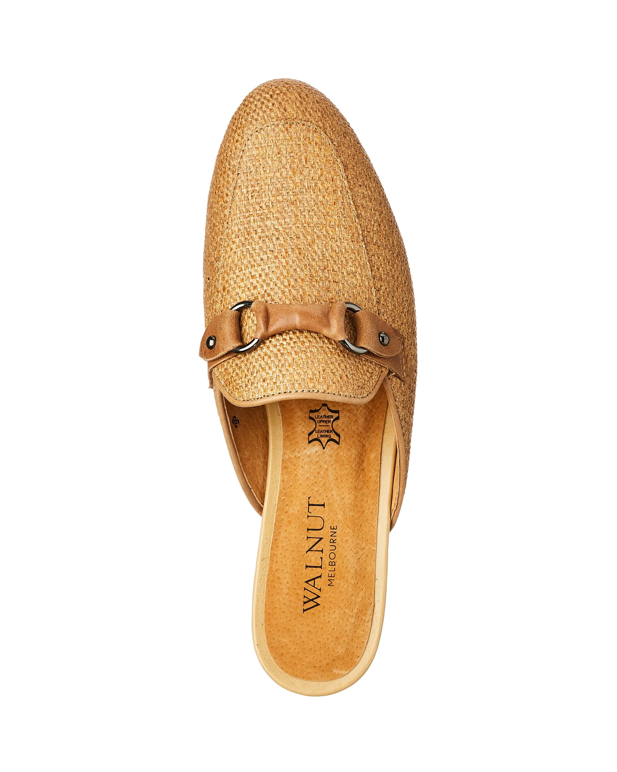 Lucy Raffia Slide Tan